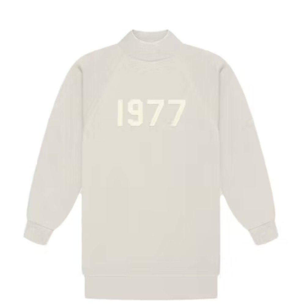 FEAR OF GOD ESSENTIALS WOMEN'S 3/4 SLEEVE MOCKNECK - WHEAT
